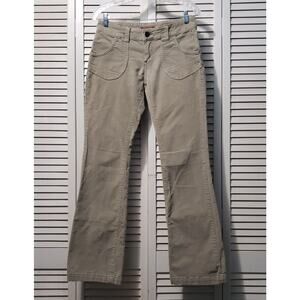 Union Bay Corduroy Jeans Juniors Size 7 Sand Beige Low Rise Flare Leg Stretch